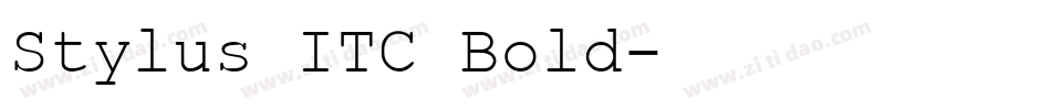 Stylus ITC Bold字体转换